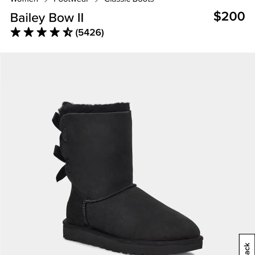 Black UGG Bailey bow boots